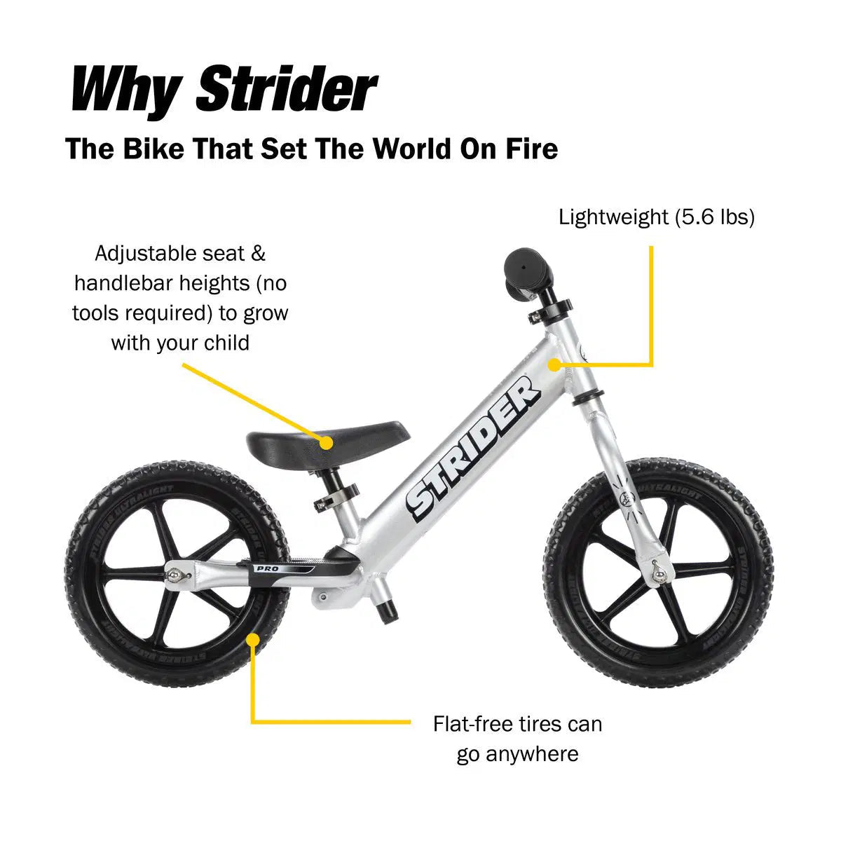 Strider 12 Pro Balance Bike - Freesol Riders
