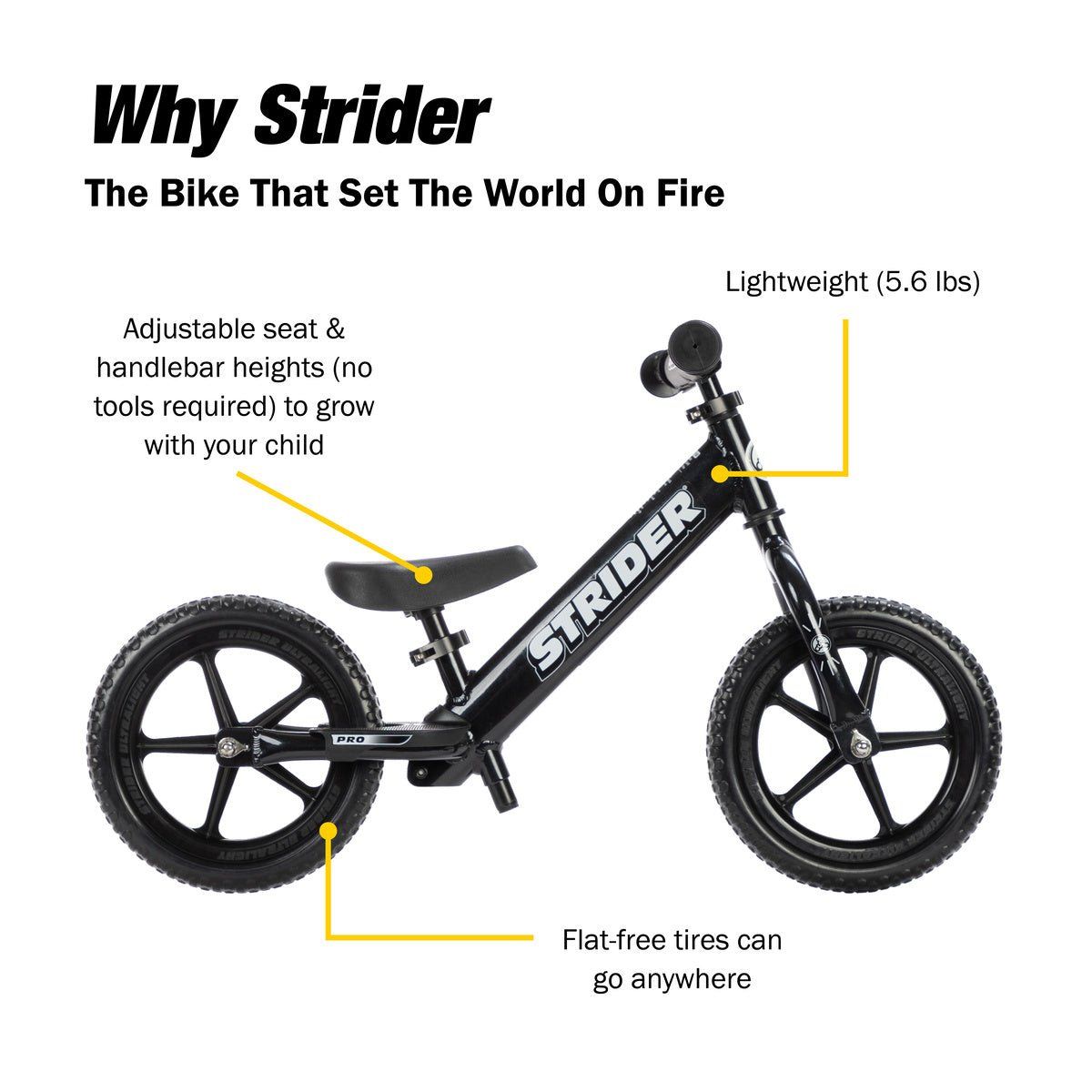 Strider 12 Pro Balance Bike - Freesol Riders
