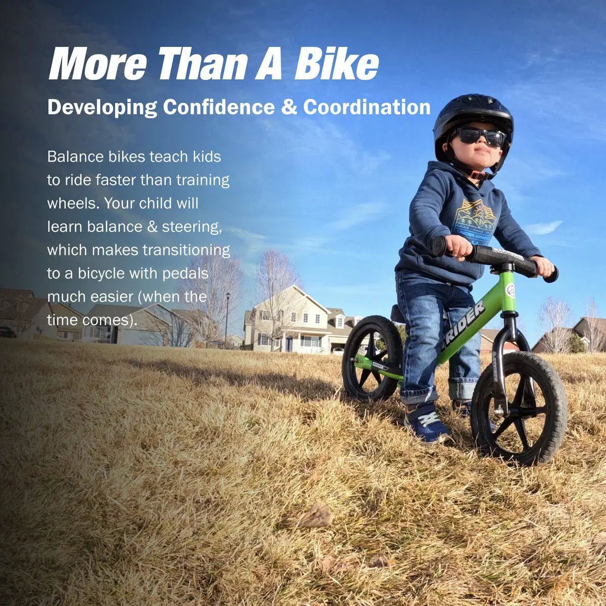 Strider 12 Sport Balance Bike for Kids Ages 18 Months to 5 Years - Freesol Riders